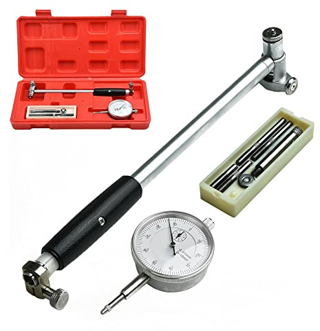 Stainless Steel High Accuracy 50-160MM Dial Bore Gauge, Measuring Engine Cylinder Tool Kit Used to Measure Internal Dimensions of Work Pieces by Comparative Method