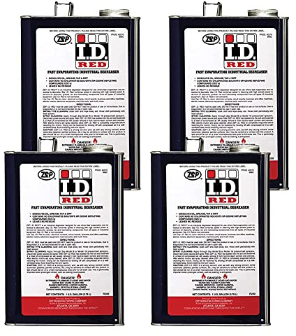 Zep I.D. Red Liquid Fast Evaporating Industrial Degreaser - 1 Gallon (Case of 4) 57024 - Designed for use when rapid evaporation and no residue are necessary