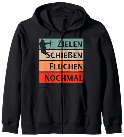 Bogenschießen Geschenk Bogen Pfeil Männer Schützenverein Kapuzenjacke