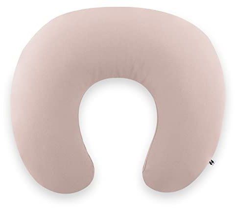 hauck Nurse N Care Cojin Lactancia Bebe, Almohada Emabarazada con Relleno de Microperlas, Cojin Mimos de Algodón, Incl. Bolsa de Transporte, Lavable, Rosa