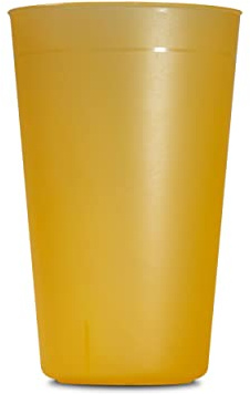 HA MARKET Lot de 50 Gobelets Durables et Réutilisables Oranges - Capacité 30cl - Plastique Polypropylène Rigide - Idéal pour un Anniversaire, Cocktail, Mariage et Fêtes.