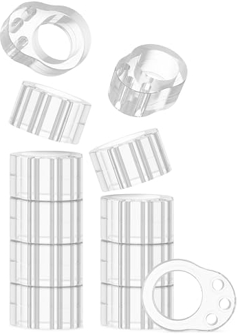 virea 12 x Butées de poignée de porte Transparent - - Butoirs de porte pour protéger les murs et les meubles - - Pour poignée de porte et de fenêtre - - Arrêt de porte au design discret