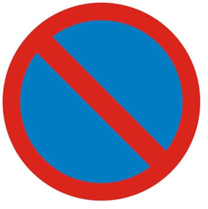PARKING FACIL | Señal Tráfico de Chapa Económica | Elementos de Seguridad Vial | Señalización de Carreteras | Acero Termolacado | Tamaño: 50 cm (Prohibido Aparcar)