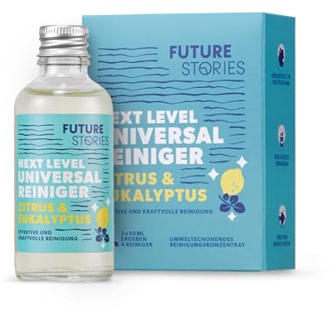 Future Stories Universal Reiniger - 100 ml Konzentrat für 2 L Allzweckreiniger - Küchen- und Badreiniger, Zitrus-Eukalyptus