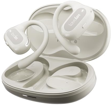 Lavales Écouteurs Intra-Auriculaires Ouverts - Bluetooth 5.4 sans Fil - Micro intégré avec Crochets d'oreille - Lecture 27H, IPX5 - Fast Charging Sport Air Conduction Earbuds pour la Course, la