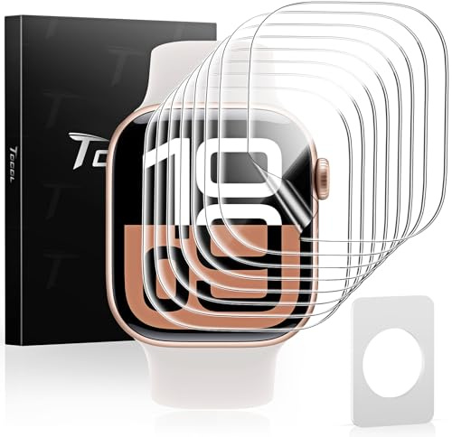 TOCOL 8 Pezzi Pellicola Protettiva per Apple Watch Serie 11 10 42mm, Pellicola in TPU Flessibile Anti-Graffi, Trasparente HD e Senza Bolle Protezione Schermo per Apple Watch 42mm