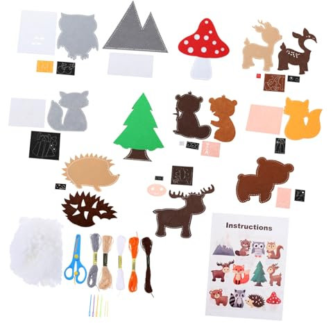 ORFOFE Filz-nähset Diy Bastelwerkzeuge Für Nähen Junge Mädchen Pädagogisches Spielzeug Mit Filzzubehör Und Filz-bastelwerkzeugen