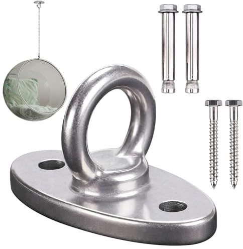 Deckenhaken Schwerlast Ultrastark,Deckenhaken Schwerlast,Beton Decke Aufhänger,Edelstahl 304 Wandöse Haken, Hängematte Hängen Hardware Oval Halterung Set,Für Hängesessel Sling Trainer Yoga Boxsack | Aufhänger Edelstahl 304 Wandöse Haken,Hängematte Hängen Hardware Oval Halterung Set,Für Hängesessel Sling Trainer Boxsack