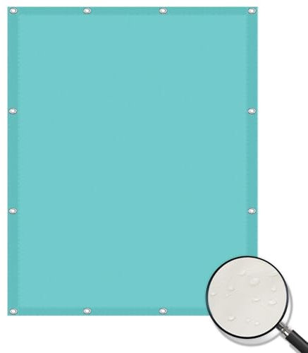 Toldo rectangular con bloqueo UV azul cielo, 160 x 800 cm, toldo perfecto para patio, jardín, pérgola, diseño a medida para una máxima protección