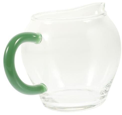 Cabilock Glass Gravy Boat Sauce Dispenser Tea Pitcher Gravy Separator Glass Pitcher for Kitchen Use