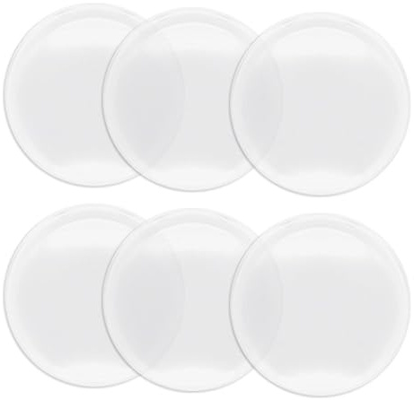 Door Bumper Protectors 8CM/3.15in Round Thick Silicone Wall Stoppers,Self-Adhesive Anti-Slam Pads for Cabinets Handles Walls,Reusable Door Silencer for Slamming (6, Clear,5CM)