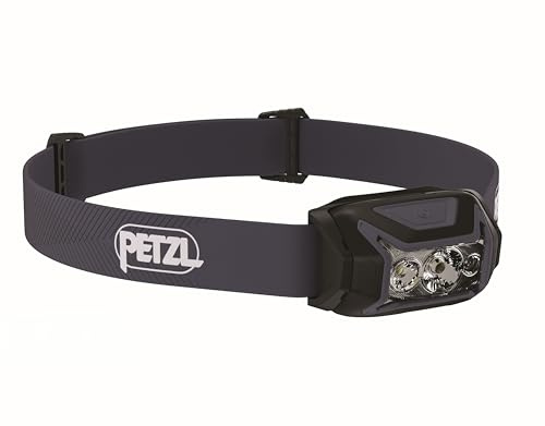 PETZL ACTIK Headlamp - Powerful 450 Lumen Light with Red Lighting, for Hiking, Climbing, Running, and Camping - Black