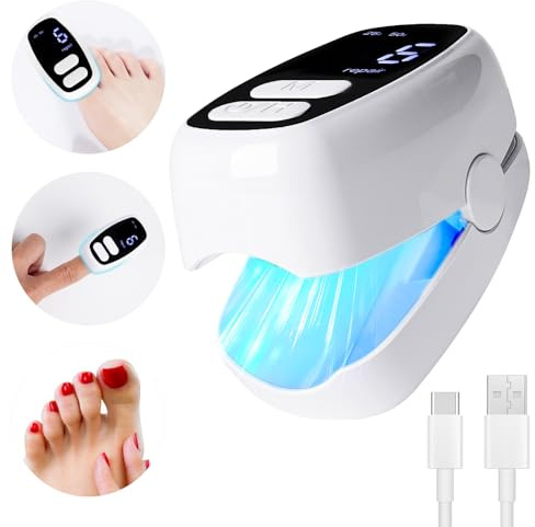 Saviland Appareil Traitement Laser Mycose Ongles Pied, Mycose Ongles des Pieds Amélioré pour Nettoyage et Réparation Ongles Effective, Ortho Vital Mycose, 7 Min par Jour
