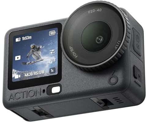 DJI Bundle Essentiel Osmo Action 6, caméra d’Action sous-Marine, capteur carré 1/1,1″, Stockage de 50 Go, Ouverture Variable de f/2,0 à f/4,0, résistante au Froid, Batterie de 4 h, 8K