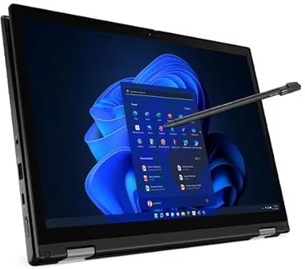 Lenovo ThinkPad L13 Yoga Gen 3, 13,3 Zoll FHD 2-in-1 Touchscreen Laptop, Intel Core i5-1245U, 16GB RAM, 512GB SSD, QWERTY Tastatur, Windows 11 Pro (erneuert)