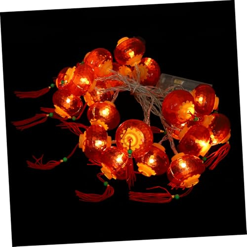 ROMISBABA Guirlande Lumineuse Lanterne Chinoise LED Lampes Style Traditionnel Rouge Décoration Festive Printemps et Nouvel an