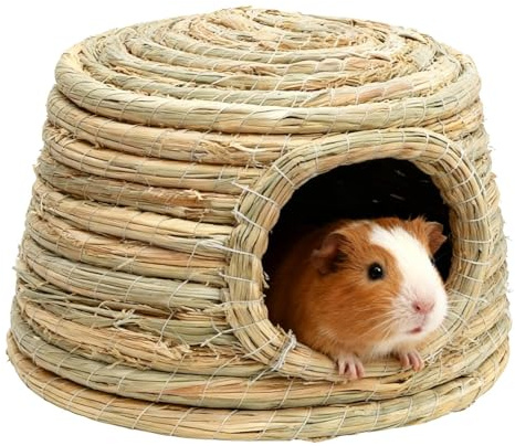 Generisch Kaninchenhaus – Handgewebtes, atmungsaktives Unterschlupfnest, Kaninchenunterschlupf | Indoor-Kaninchenhaus für kleine Haustiere wie Hamster, Katzen, Hühner, für den Innen- und Außenbereich