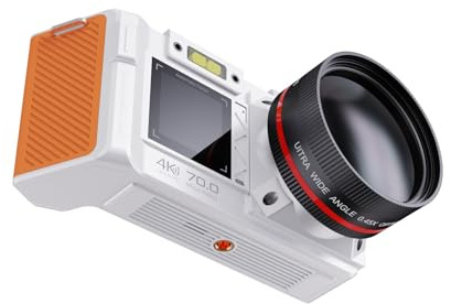 FUANA Cámara digital 4K sin espejo de 96 MP, zoom digital de 50x con WiFi, pantalla HD de 3.5 pulgadas para imágenes de alta definición, compatible con almacenamiento de 512 GB, blanco y blanco