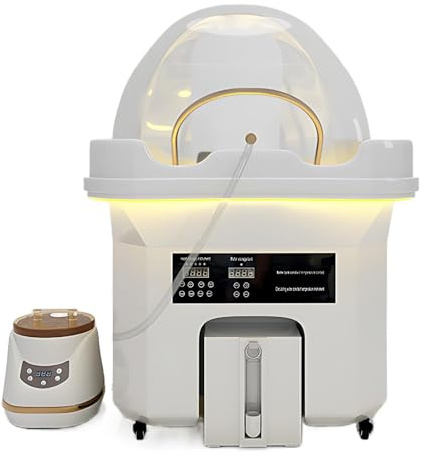 Équipement de Spa pour la Tête, Bassin de Shampoing à Circulation d'eau à Double Contrôle avec réservoir d'eau de 60L +20L Réservoir d'eaux usées, Fonction de Luminothérapie,pour salons et spas set-2