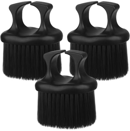 DIYEAH 3 Stück Knöchelbürste mit Nylonborsten und Abs Griff für Herren Bartpflege und Haarstyling für Outdoor und Reisen