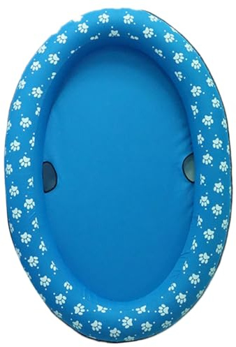 Abaodam Piscina Plegable para Mascotas Azul, Piscina Inflable para Perros y Gatos Colchón Flotante, Resistente y Portátil para Juegos Acuáticos al Aire Libre