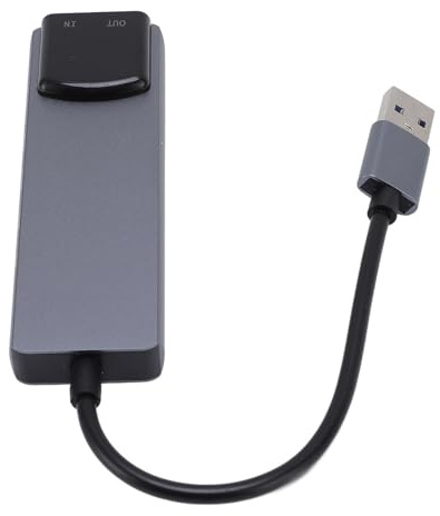 Luocute Carte Son Externe USB, Adaptateur SPDIF Optique 5.1 Canaux avec Puce de Réduction de Bruit Intelligente, Adaptateur USB, Carte Son Externe pour PC, Ordinateur Portable, TV,