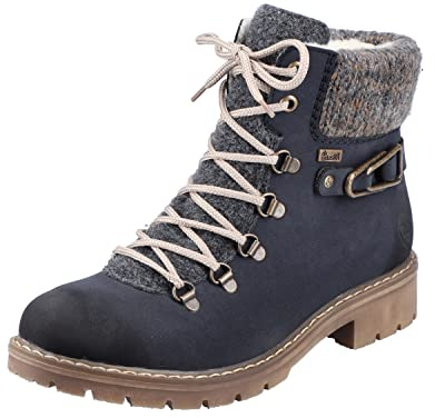 Rieker Femme Bottines Y9131, Dame Bottines Lacets, Bottes,Bottillon Chukka,Bottillon à Lacets,Imperméable,Tex,Pazifik,39 EU / 6 UK