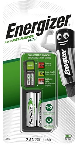Energizer E300701300.Chargeur de Batterie, 2000.Mah, 1.Pièce Noir