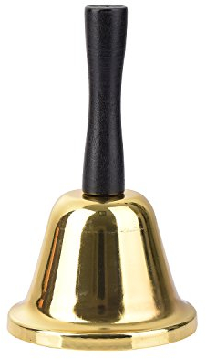 VABNEER Handglocke Glocke Klingel Hand Tischglocke Rezeptionsklingel Tischklingel Anrufsglocke (Gold)