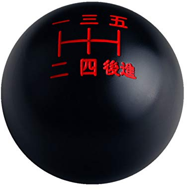 DEWHEL Black/Red Inlay Sphere 5 Speed Japanese Manual Shift Knob Weighted M12X1.25 M10X1.5 M10X1.25 M8X1.25 Black