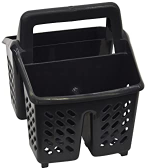 Homéa, Escurridor de cubiertos de plástico, 17,5 x 14,5 x 16,5 cm, color gris