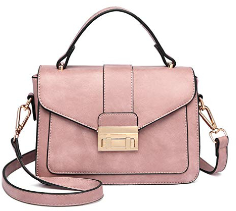 Miss Lulu Damen-Handtasche mit Tragegriff aus Wildleder für Arbeit, Einkaufen, Reisen, PU-Leder, 3-2 Pink, Einheitsgröße, Stilvoll