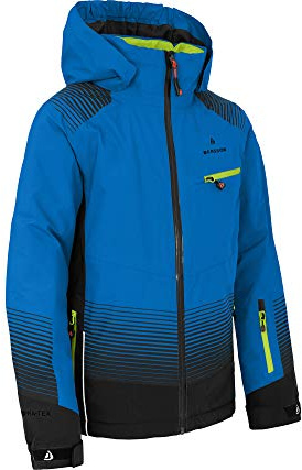 Bergson VEIKO | Kinder Skijacke - Premium Kinder-Skijacke (20.000 mm), Bielastisch für maximale Freiheit, Extra warm wattiert & wasserdicht, Höchste Atmungsaktivität (20.000 g), Mit Schneefang & Skip