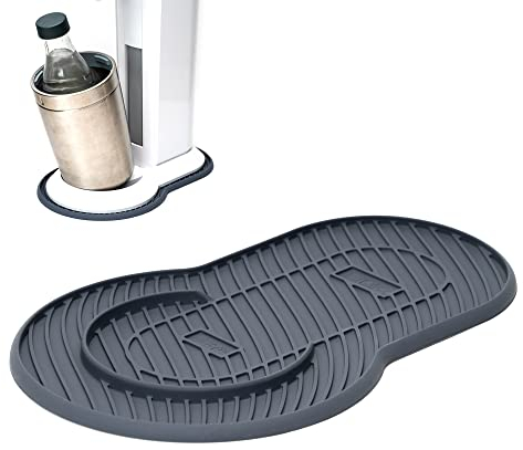 Mixcover graue Silikonmatte für Sodastream Crystal kompatibel mit sodastream crystal 2.0, sodastream crystal 3.0 Tropfschutz Unterlage Soda Stream zubehör für wassersprudler