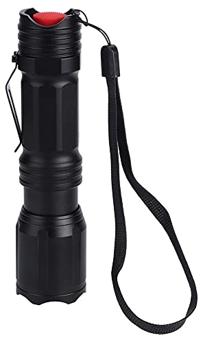 WEILafudong Linterna LED portátil de la antorcha, Linterna LED Luz de color Portátil de alto brillo Zoomable Flexible 4 en 1 Linterna (negro)