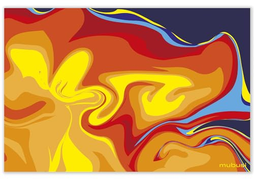 mubusi Vinyl Teppich Küche Lounge - Verschiedene Größen - (Fireball 160x240 cm)