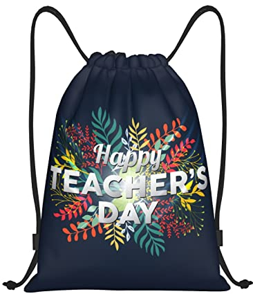 385 Tunnelzug Gymsack Woche Der Lehreranerkennung 2023 Kordelzug Rucksack Kinder Schuhbeutel Mädchen Gymnastikbeutel, Für Yoga, Strand, Schwimmen