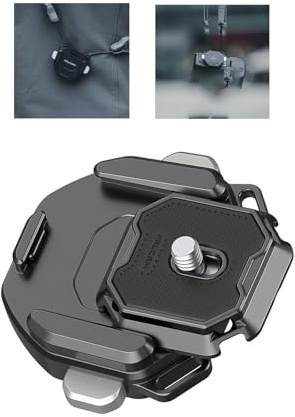 FALCAM F38 Kameraclip mit Platten-Kit V2, Schnellverschluss für Kamera am Rucksack-Schultergurt – 3142 | Schultergurt für Kamera und Rucksack