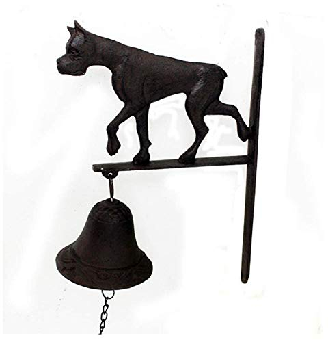 Gusseisen-Dinner-Glocke, antike Türklingel, kreative Gusseisen-Eisen-Gartenwanddekoration, großer Hund, Türklingel, Retro-Glockenspiel aus Gusseisen