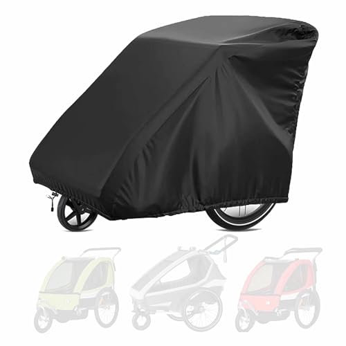 Copertura impermeabile per rimorchio bicicletta, corda antivento, adatta alla maggior parte delle marche, 139,7 x 83,8 x 99,1 cm