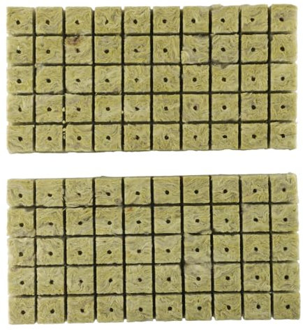 BagLEv 50/100 cubos de inicio de cultivo, enchufe hidropónico, planta de clonación de medios de cultivo, para cultivo y trasplante sin suelo, cápsulas de inicio para cultivo de plantas, duraderas y