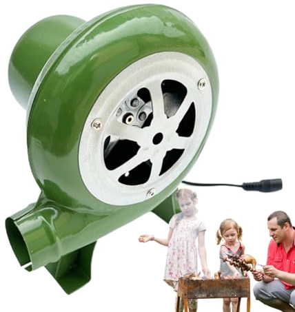 Povanjer Soffiatore Elettrico per Barbecue,Pompa d'Aria centrifuga con Ventilatore Portatile 12V - Soffiatore Elettrico AC e DC a Doppio Scopo soffiatore per forgia da fabbro per Barbecue