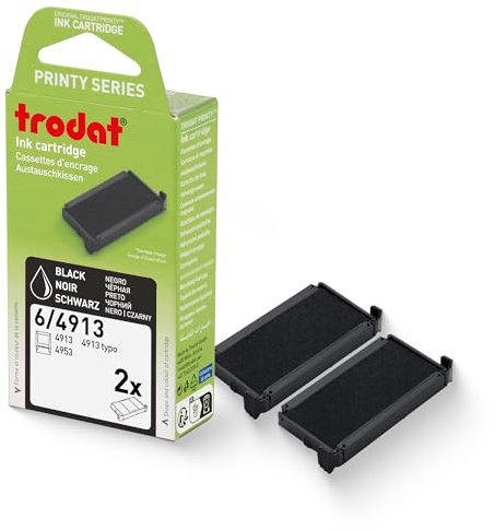 Trodat Replacement Pads, Printy 4913 Stamp, 2 Pack, Black