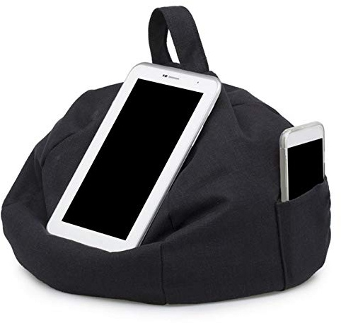 Qikam Tablet Ständer Kissen Kissenständer Buchkissen Soft Tablet Computer Kissenhalter Tragbarer Tablet Ständer Multi-Angle Pillow Lap Stand mit Seitentasche für Tablets Phones Books