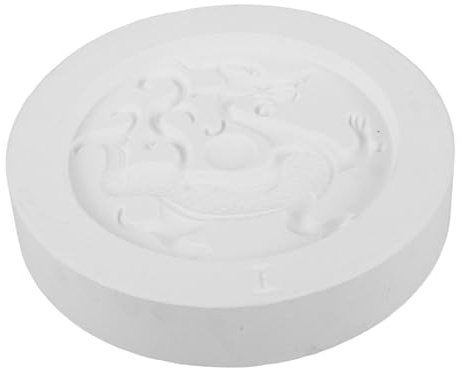 KONTONTY Stampo in Gesso per Lavori Artigianali, Forma Drago Decorativa, Riempimento Facile e Finitura Senza Giunte, per Ceramica e Fai da Te