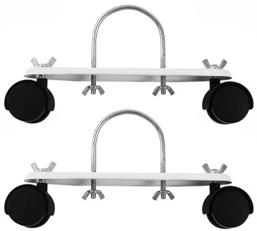 Soporte de polea móvil para el radiador relleno de aceite 2 piezas 360 ° giratorios ruedas de colchón de arranque para el calentador eléctrico en forma de cubo de acero de carbono, ruedas negras, r