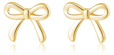 SLUYNZ Solid 925 Sterling Silber Schleifen Ohrstecker Ohrringe für Damen Mädchen Kleine Ohrringe Bogen Ohrstecker