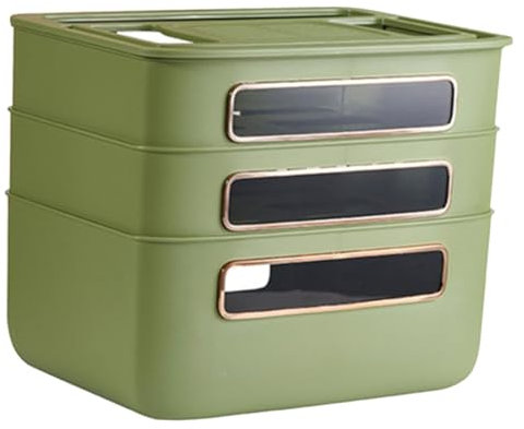 TINEASUR Router Aufbewahrungsbox Mit Wandhalterung Dreischichtige Kabelorganisation Für Router Und Steckdosen Stabil Und Praktisch Avocado Für Wohnzimmer Und Schlafzimmer