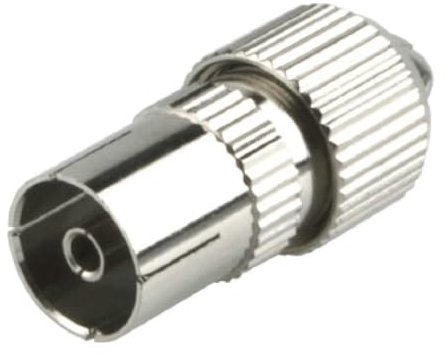 Brightium Clavija antena satélite TV recta macho, con conexión segura y durabilidad; ideal para instalaciones de televisión satelital.