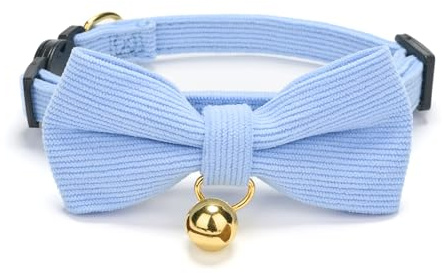 Petiry Weiches Katzenhalsband mit Schnellverschluss für Kätzchen, gemütliches und stilvolles Katzenhalsband, 1 Stück, Blau